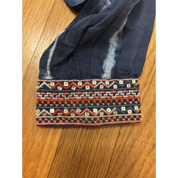 Anthropologie Verb By Pallavi Singhee Beaded Tie-Dye Mini Navy Dress NWT Size S - Picture 3 of 13